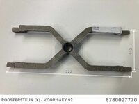 Roostersteun voor Saey 92 kolen