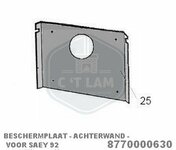 Schermplaat-Achterkant voor Saey 92 hout-Cusina kolen