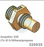 Inspuiter 325035 3.92mm (7 x 0.56) Barbas gaskachel propaan