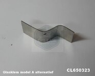 Glasklem voor houtkachel model A alternatief