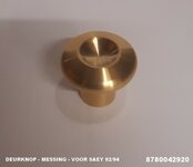 Deurknop voor Saey  94/92 messing