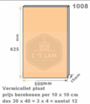Vuurvasteplaat vermiculiet 8mm