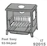 Poot voor Saey 92-94-juul zwart emaille mat