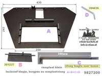 _Remplaat (klein) 9827200 (klepas naar keuze) voor Barbas houtkachel compleet