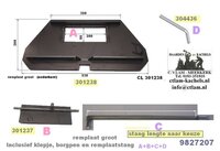 _Remplaat (groot) 9827207 (klepas naar keuze) voor Barbas houtkachel compleet