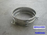 Isoduct tuibeugel, RVS, Roest Vast Staal