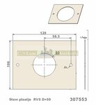 Stuwplaatje 50mm voor Barbas gesloten gaskachel 307553