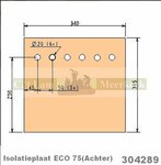 Isolatieplaat 304289 achter lamellen voor Barbas houtkachel 340x315