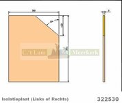 Isolatieplaat 322530 achter lamellen voor Barbas houtkachel 395x300x9