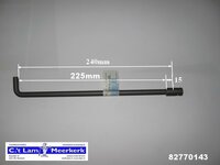 Schudpen 300723 240mm voor Barbas houtkachel