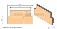 Isolatieplaat 331333 als lamel voor Barbas houtkachel