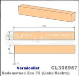 Bodemsteen CL306987 220x30x30  voor Barbas houtkachel ECO 75 alternatief