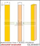 Bodemsteen CL304457 285x30x40 V of A voor Barbas houtkachel o.a. Pano 52 alternatief