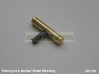 Handgreep 301760 (10mm bajonet)  Barbas houtkachel messing