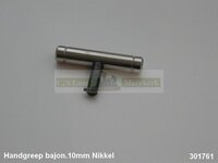 Handgreep 301761 (10mm bajonet)  Barbas houtkachel Nikkel