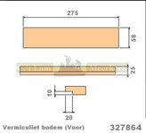 Bodemsteen 327864 275x58x25  voor Barbas houtkachel ECO 40